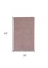3' X 5' Pink Shag Hand Woven Area Rug
