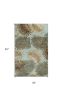 3' X 4' Aqua And Brown Wool Botanical Leaves Hand Tufted Area Rug