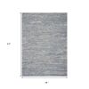 3' X 5' Blue And Beige Abstract Hand Tufted Area Rug