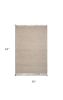 3' X 5' Beige Wool Hand Woven Area Rug