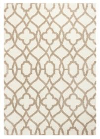 3' X 5' Beige and Ivory Area Rug