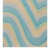 8' Blue Beige And Green Wool Abstract Hand Tufted Runner Rug