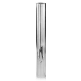 48" Silver Cylinder Aluminum Floor Vase