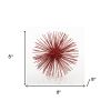 8" Red Spiked Iron Decorative Orb Tabletop Sculpture