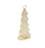 16" Glam Gold And Faux Crystals Christmas Tree Tabletop Sculpture