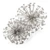 Set of Two Silver Cast Iron Decorative Orb