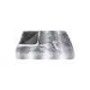 50" X 60" Gray And White Heated Electric Striped Throw Blanket