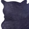 5' X 7' Navy Blue Cowhide Area Rug