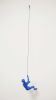 6" X 3" Blue Resin Climbing Man Hanging Dimensional Sculpture