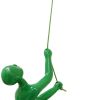 6" X 3" Green Resin Climbing Man Hanging Dimensional Sculpture
