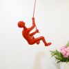 6" X 3" Red Resin Climbing Man Hanging Dimensional Sculpture