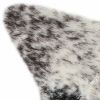 4' X 5' Black And White Faux Fur Animal Print Cowhide Washable Area Rug