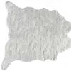 4' X 5' Gray Faux Fur Washable Area Rug