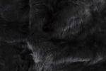 Black Knitted Rabbit Solid Color Plush Reversable Throw