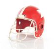 9" Red And White Metal Hand Painted Figurine