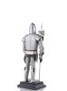 17" Silver Metal Hand Painted Figurine Tabletop Sculpture