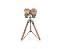 11" Brass Metal Hand Painted Figurine Tabletop Sculpture