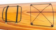 5" Brown Solid Wood Hand Painted Model Boat