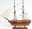 24" Brown Solid Wood Hand Painted Boat Model Boat