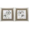 19" X 19" Brushed Silver Frame Natures Lace (Set Of 2)