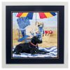 29" X 29" White Frame Labs On Beach