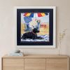 29" X 29" White Frame Labs On Beach