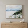 31" X 25" Woodtoned Frame Oak Island Sunrise