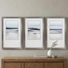 21" X 34" Silver Frame Landform I (Set Of 3)