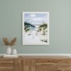 31" X 25" White Ocean Dunes Framed Wall Decor