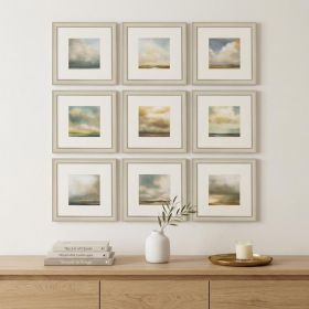 16" X 16" Champagne Gold Color Frame  Atmosphere (Set Of 9)