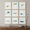 Set of Nine Champagne Polystyrene Framed Art