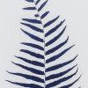 Set of Two Indigo Leaves Champagne Gold Framed Art