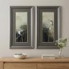 15" X 27" Gunmetal Gray Frame Sparrows Dusk (Set Of 2)