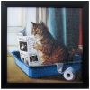 11" X 11" Black Frame Kitty Throne