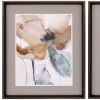 23" X 27" Brushed Silver Frame Watercolor Poppy (Set Of 2)