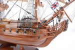 27" Brown Solid Wood Hand Painted Model Boat