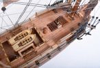 27" Brown Solid Wood Hand Painted Model Boat
