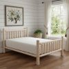 Natural Dark Brown Finish Low Post Cedar Log Queen Bed