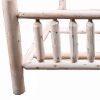 Natural Dark Brown Finish Low Post Cedar Log King Bed