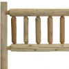 Natural Cedar Log Double Headboard