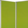 71" Green Iron Folding Nine Panel Screen Room Divider
