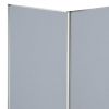 71" Gray Iron Folding Nine Panel Screen Room Divider