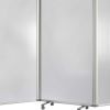 71" Clear Iron Folding Nine Panel Screen Room Divider
