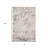 4' X 6' Ivory Black And Gray Abstract Handmade Area Rug