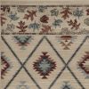 5' X 8' Ivory Blue And Red Southwestern Area Rug