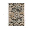 3' X 5' Charcoal Gray And Tan Woodland Lodge Area Rug
