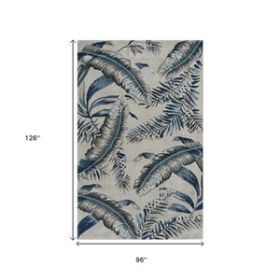 8' X 11' Blue and Gray Wool Hand Tufted Area Rug