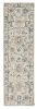 8' Ivory Gray And Red Wool Medallion Hand Tufted Runner Rug