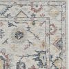 8' X 11' Ivory Gray And Red Wool Medallion Hand Tufted Area Rug