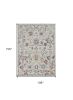 9' X 13' Ivory Gray And Red Wool Medallion Hand Tufted Area Rug